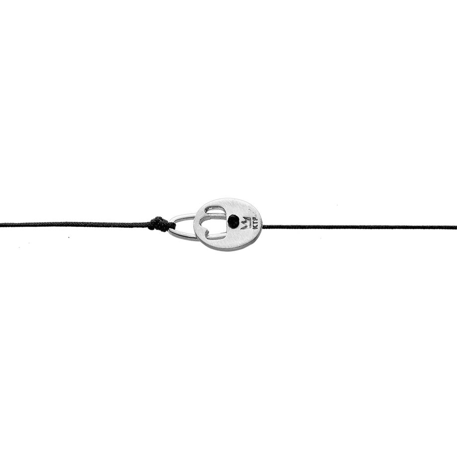 Кулон на шнурке с серебряной застежкой "Мистер Фрог III"  (арт. М-112)