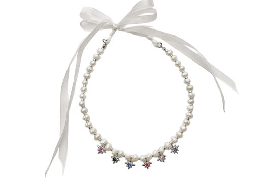 Ожерелье «Princess stars» натуральный речной жемчуг с бантом 🎀