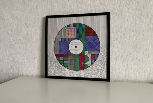 Холст Мечты Цветная абстракция с узором Ручная работа