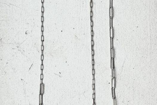 Комбинированная длинная  цепь из серебра номер 2