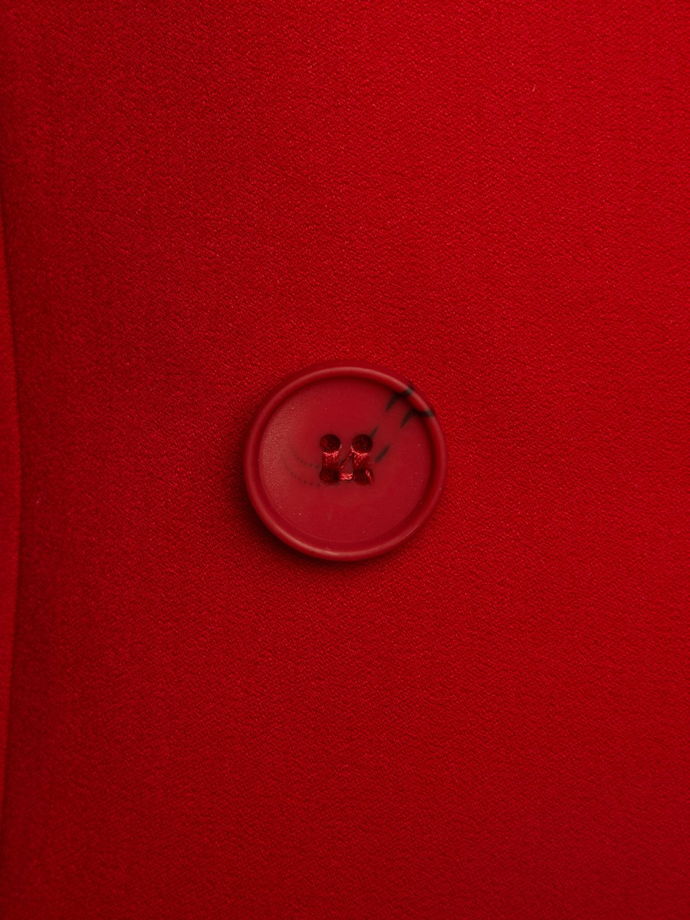 Двубортный жилет с объемными плечами, красный