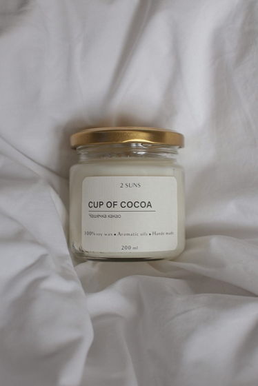 Ароматическая соевая свеча 200 мл CUP OF CACAO - Чашечка какао