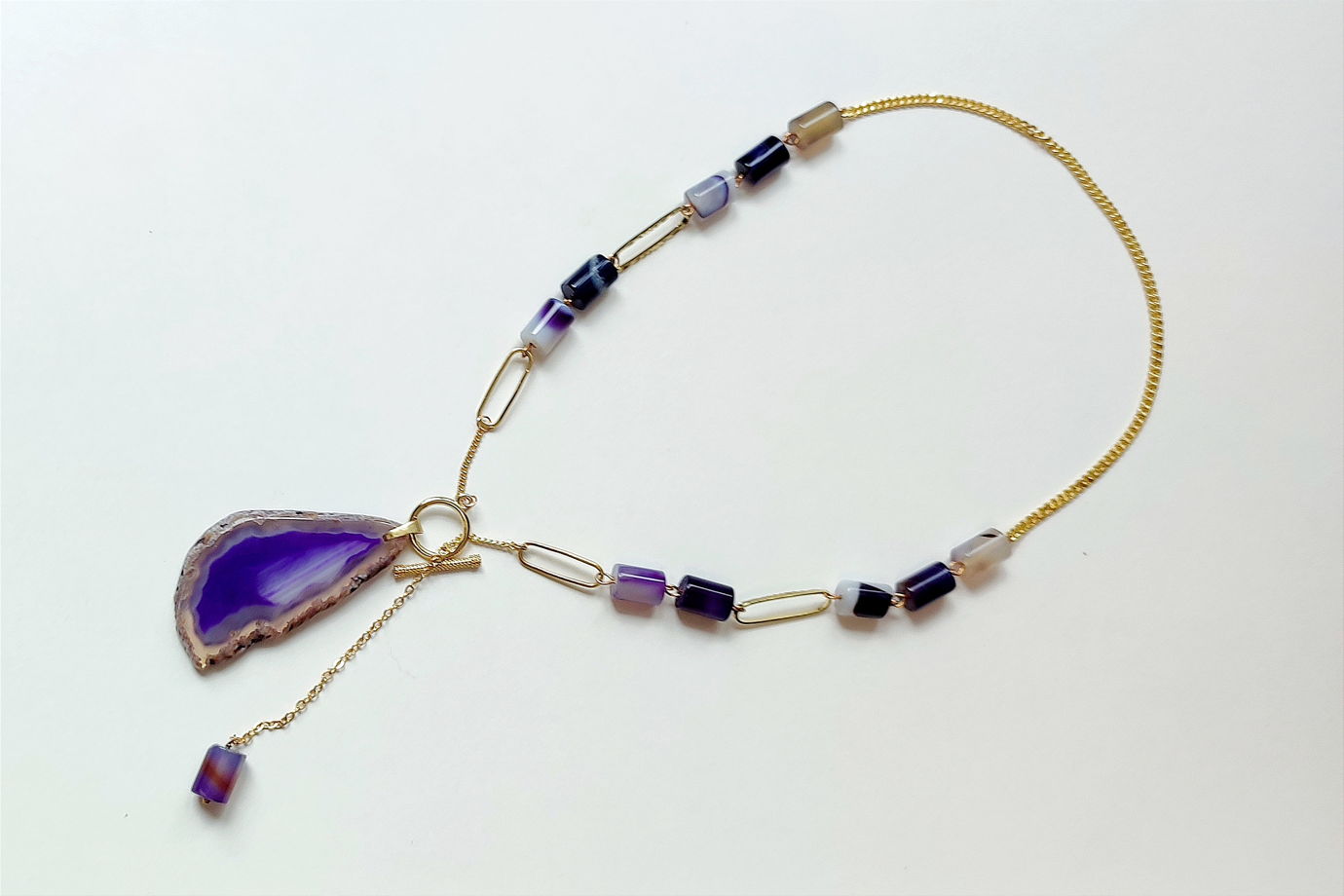 Котье с фиолетовым агатом