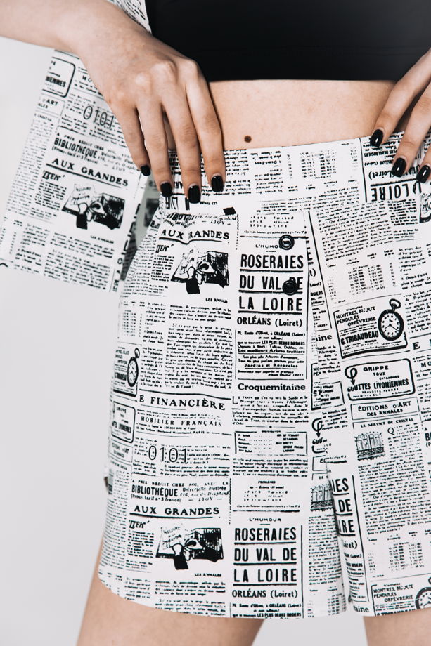 Укороченная пижама свободного кроя из итальянского хлопка