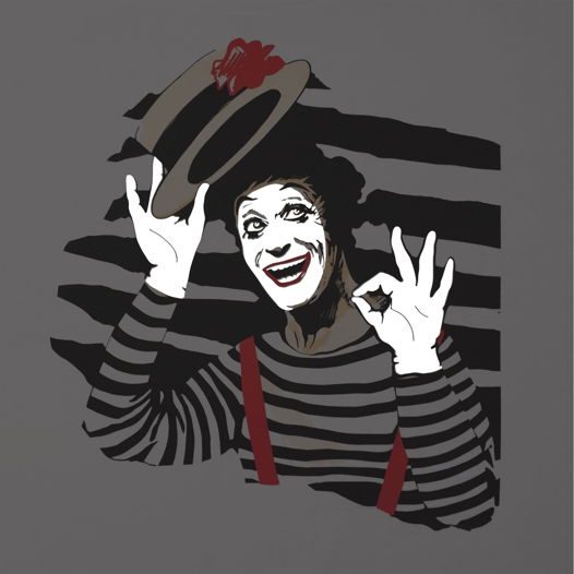 Женские лонгсливы с принтом Marcel Marceau