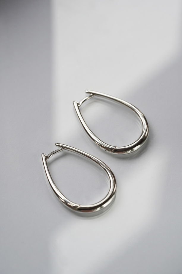 Крупные дизайнерские серьги кольца из серебра конго