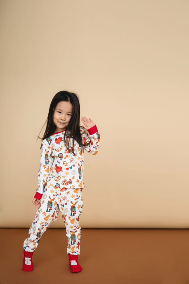 Детская пижама с авторским принтом "Новогодняя ярмарка"
