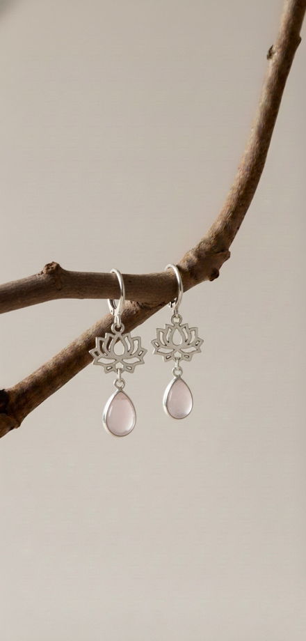 Серьги с лотосом