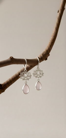 Серьги с лотосом