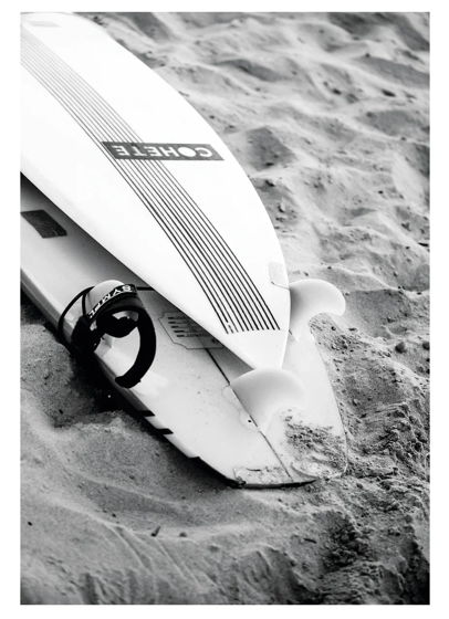 Открытка интерьерный постер "Сёрф на песке"