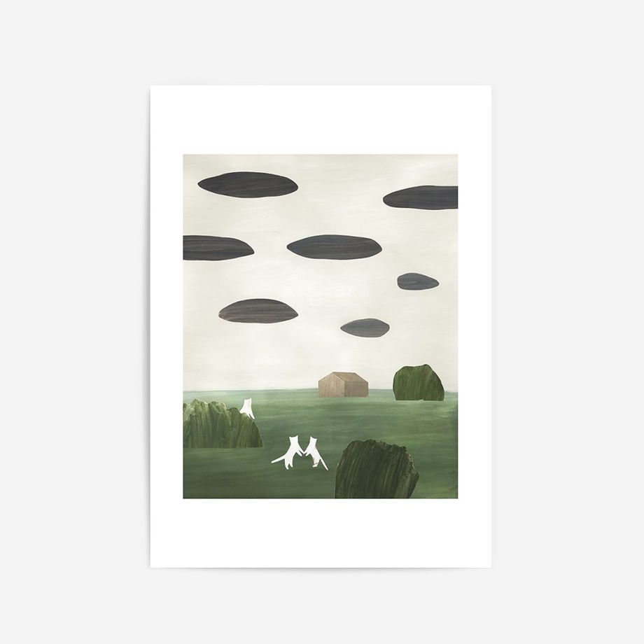 Постер с котиками "Два месяца лета", 40х50см