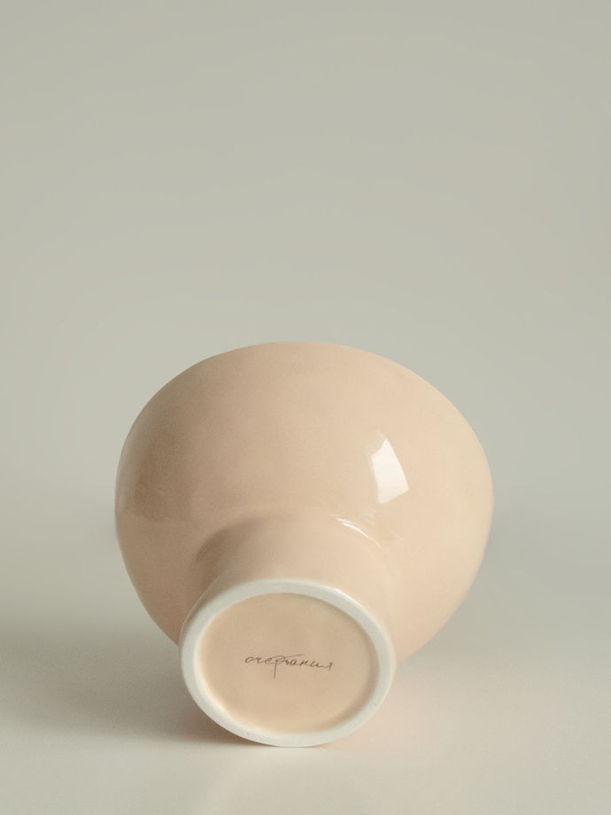 Ваза для кензана керамическая персиковая