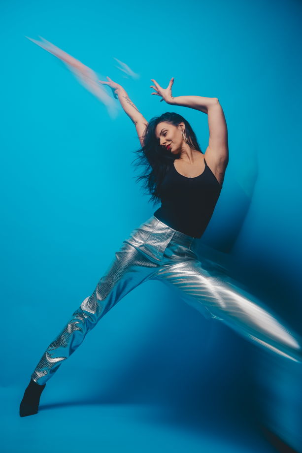 Брюки Silver с высокой посадкой из экокожи Metallic Python