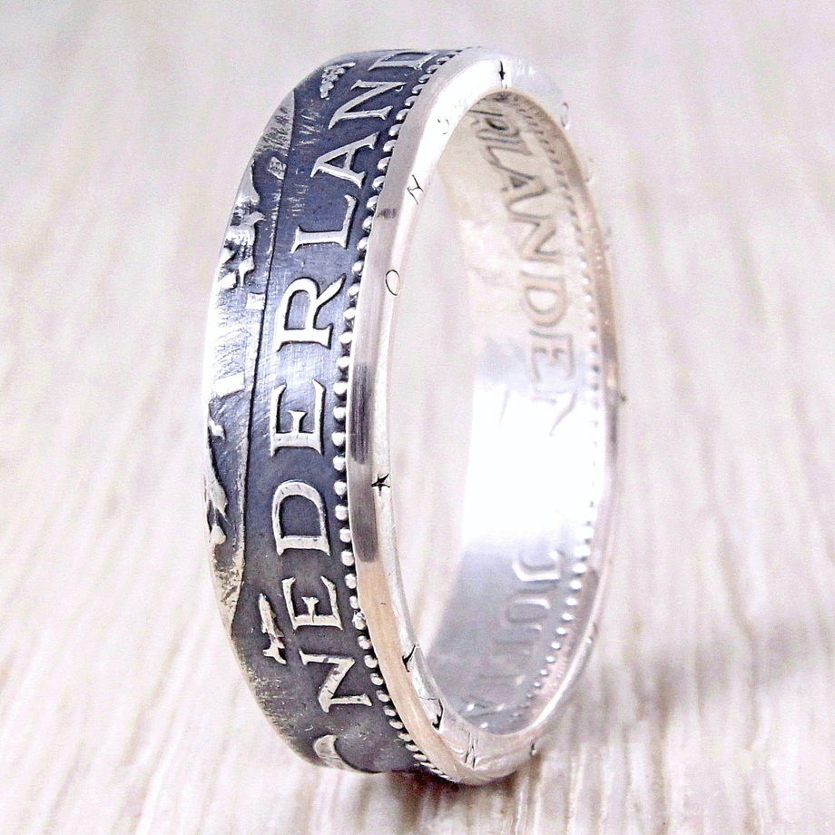 Серебряное кольцо из монеты (Нидерланды) 1 гульден