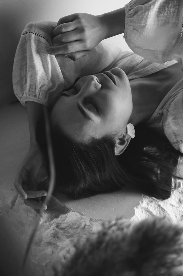 Серьги пусеты «Гингко»