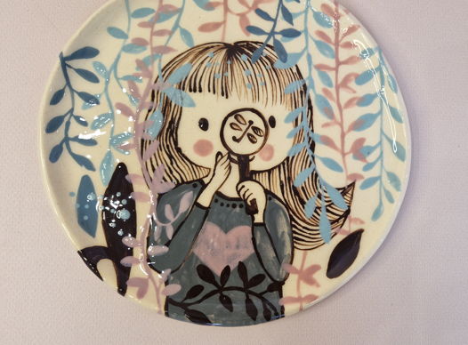 Тарелка керамическая, коллекция "Маленькие женщины", d=17,5 см