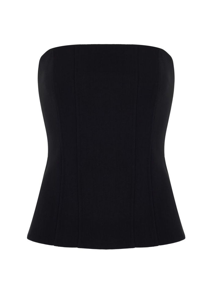 Корсет из костюмной ткани, черный