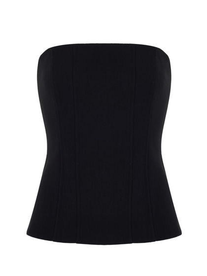 Корсет из костюмной ткани, черный