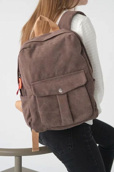 Городской рюкзак из хлопка, модель #2, коричневый