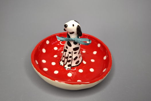 Тарелка керамическая, "Собачка", 11 см