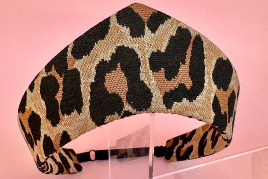 Кокошник ручной работы из леопардовой ткани