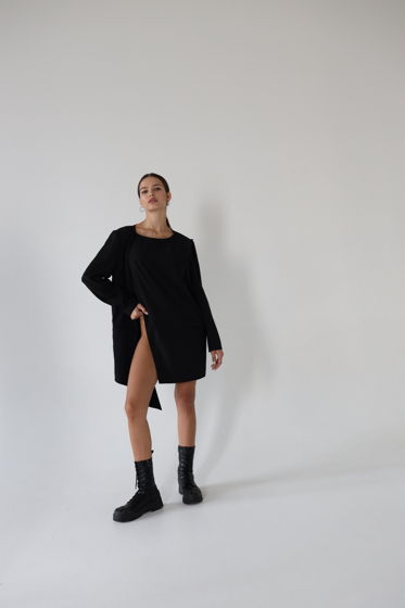 Ассиметричное платье-пиджак\Black