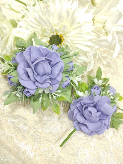 Набор свадебных аксессуаров Гребень+бутоньерка