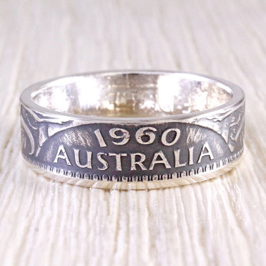 Серебряное кольцо из монеты (Австралия) Флорин