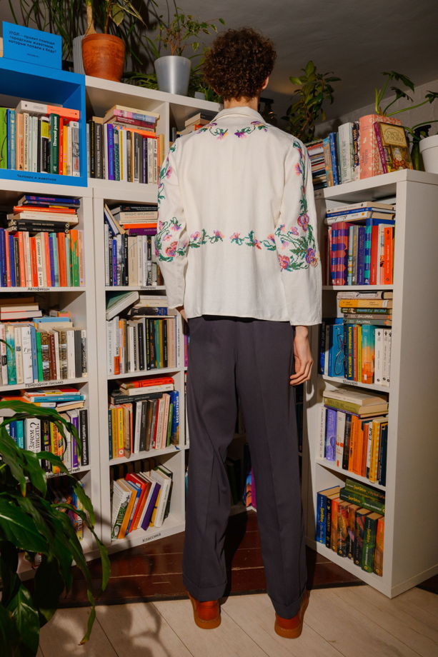 Рубашка из Старинной Скатерти/Vintage Flowers Long Sleeve Shirt