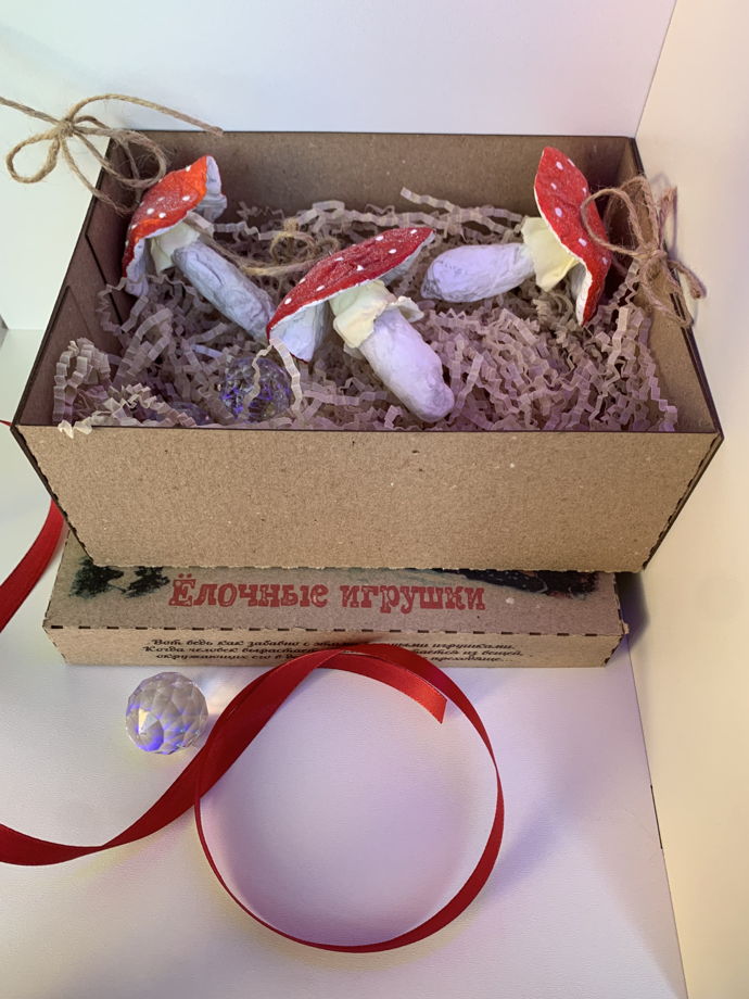 Набор ватных игрушек «Мухоморы»