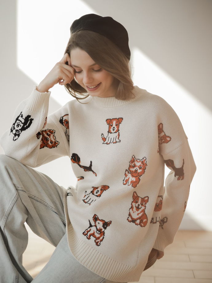 Свитер с собаками