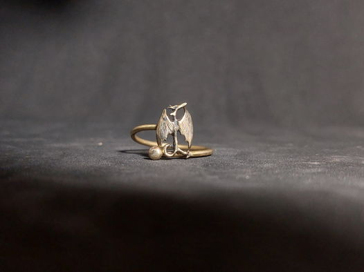 Кольцо Дракон, ювелирная латунь, размеры 16 - 20