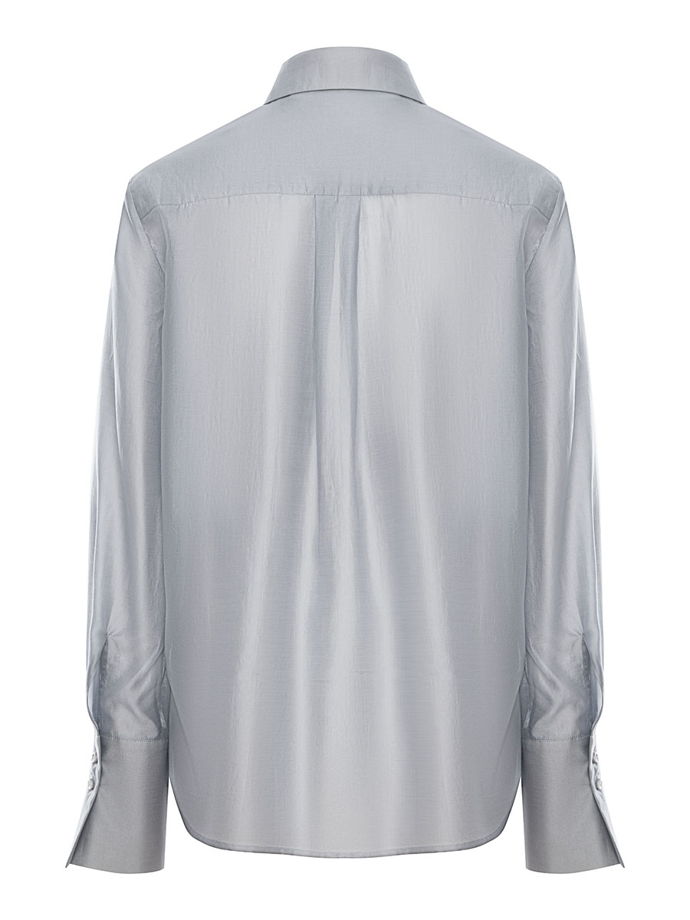 Рубашка полупрозрачная из хлопка с вискозой