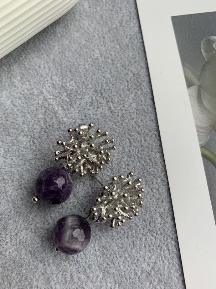 Серьги с аметистом «Фиолетовые сумерки»