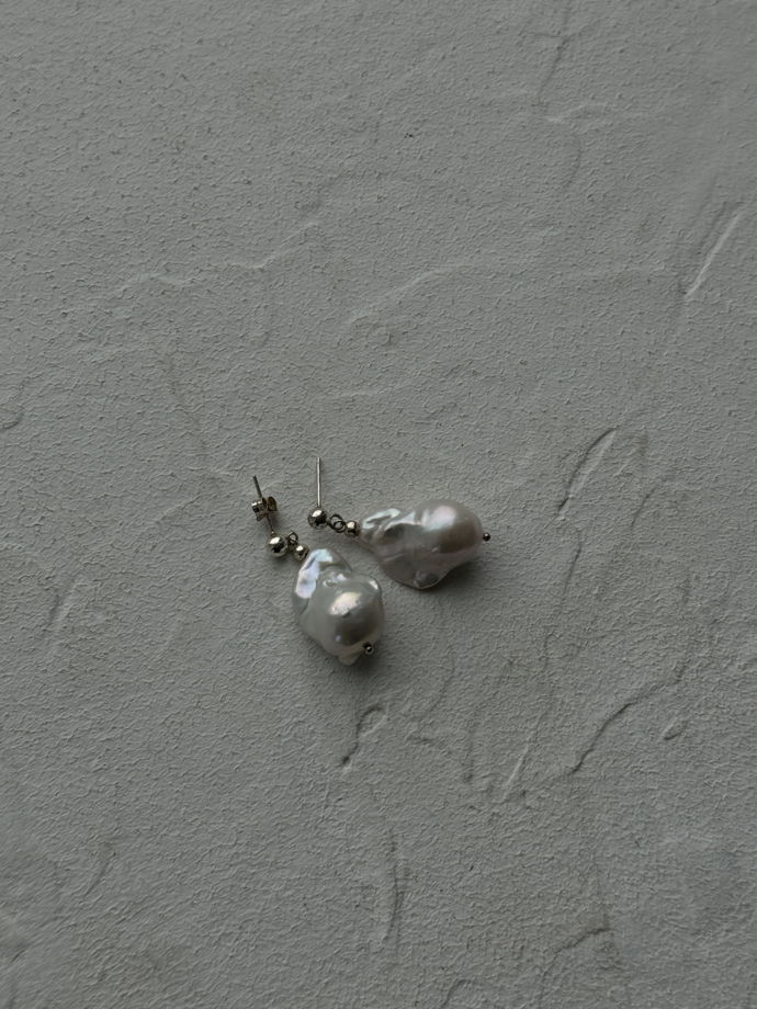 Серьги барочные жемчужины гвоздики