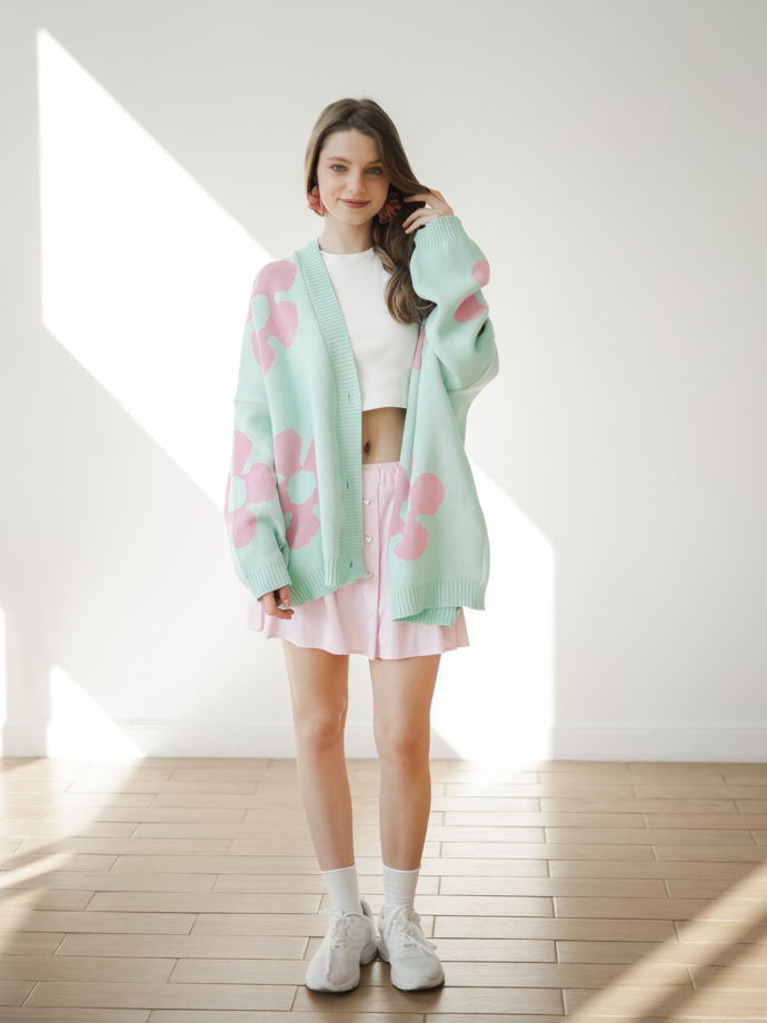 Юбка-шорты розовая мини