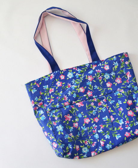 Пляжная сумка из хлопка с цветочным принтом
