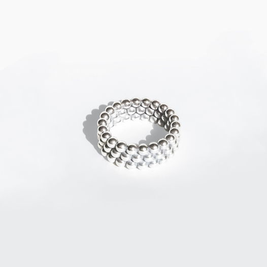 Серебряное кольцо Bubble 03