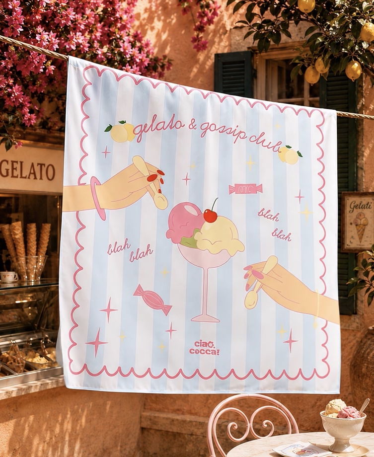 платок из искусственного шелка gelato & gossip club