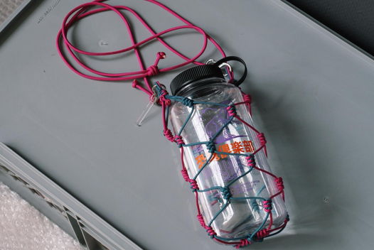 СУМКА АВОСЬКА ИЗ ПАРАКОРДА KNOTTY WORKSHOP PINK/BLUE BAG