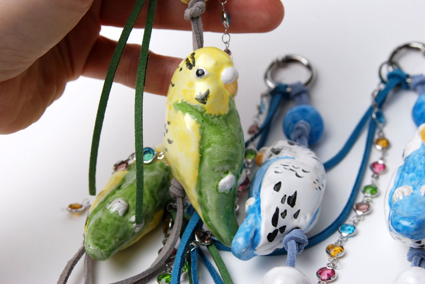 Обвес на сумку волнистый попугай