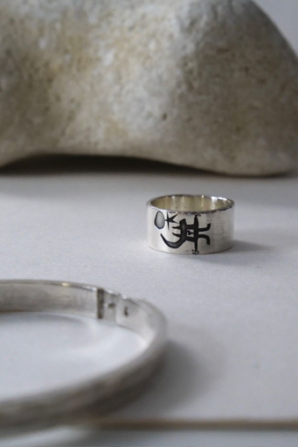 Серебряное кольцо с картинкой