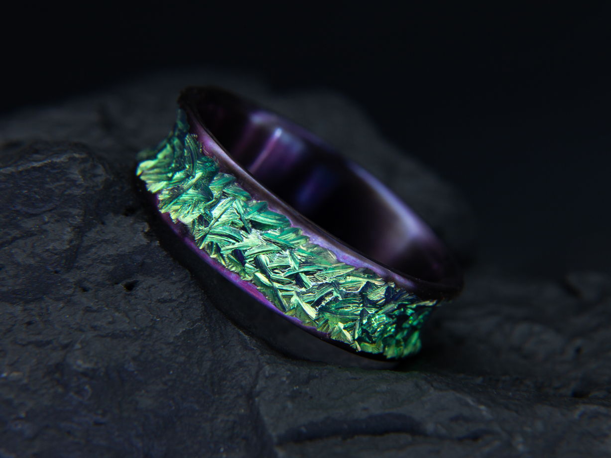 Титановое кольцо ручной работы "Вихрь"