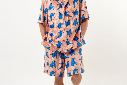 Бархатный костюм с принтом «нимфы»