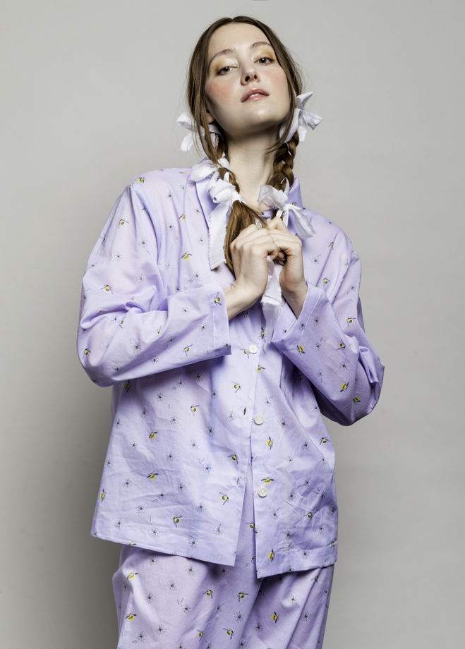 Пижама из хлопка с авторским принтом