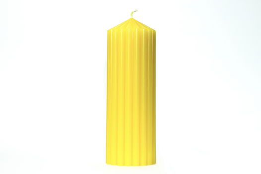 Декоративная фактурная свеча SIGIL 210*70 цвет Желтый