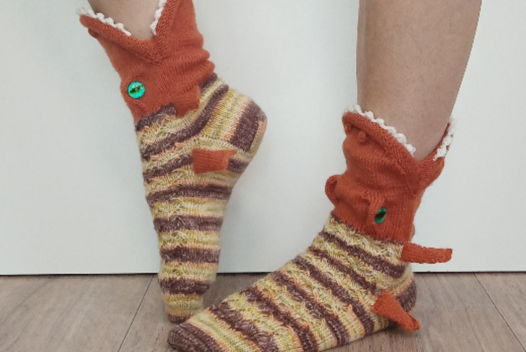 Носки - крокодилы ручной работы