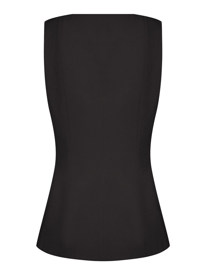 Жилет приталенный на молнии, черный