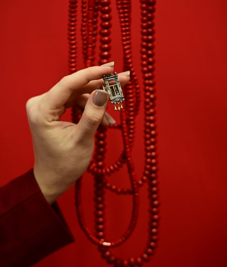 Кольцо "Оконце" в мельхиоре