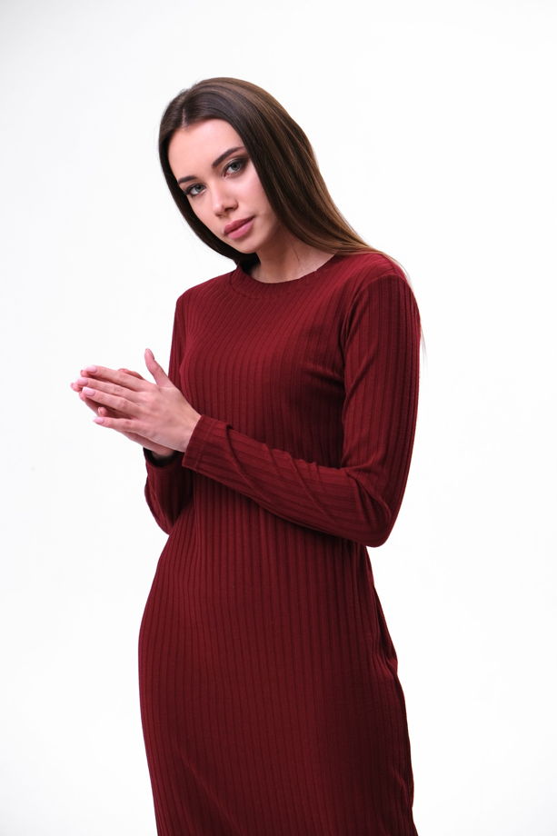 Бордовое платье-лапша Bueno, арт.0060-42